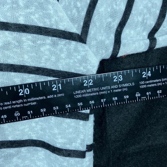 Kona Sol Womens Shirt White Black Sheer Beach Cover Up Drawstring Waist XL - Picture 8 of 12